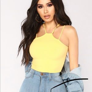 Yellow fashion nova top